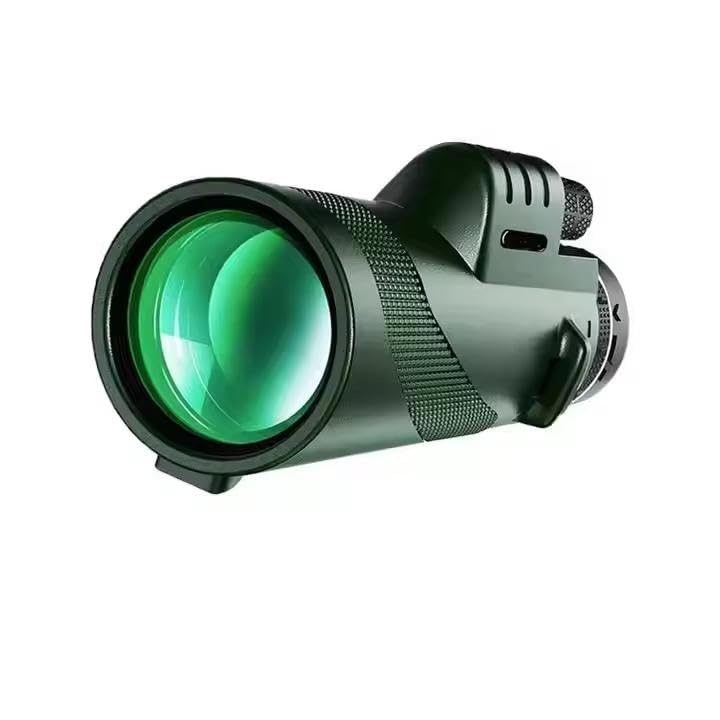 80x100 Monocular Telescope for Adults–High-Powered Green Lens Compact Monocular with Tripod & Smartphone Adapter for Bird Watching, Hunting, Hiking, Camping, Stargazing, Travel, and Outdoor Adventures - Image 6
