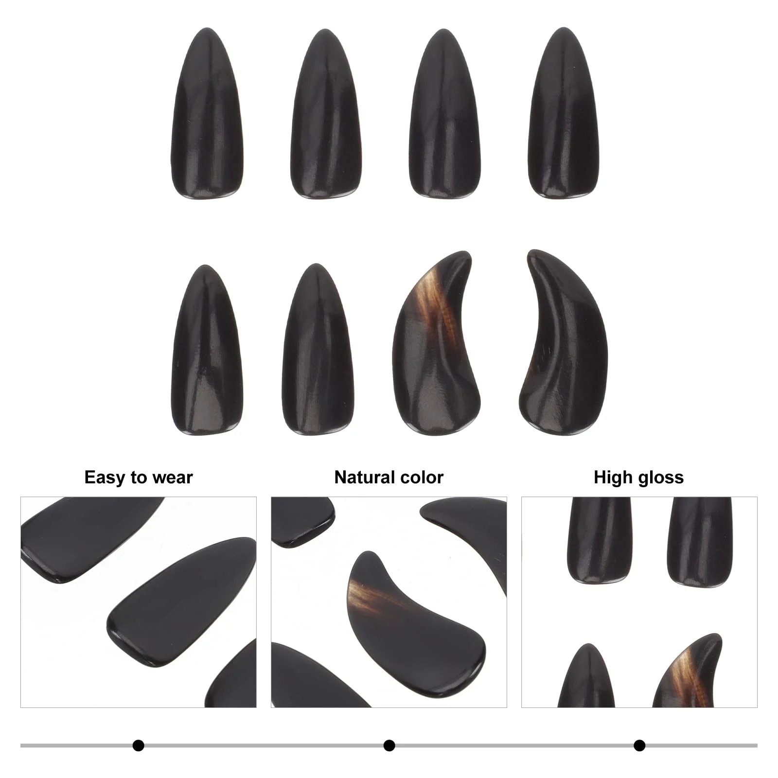 8pcs Guzheng Nails Professional Nail Covers String Instrument Finger Picks - Image 2