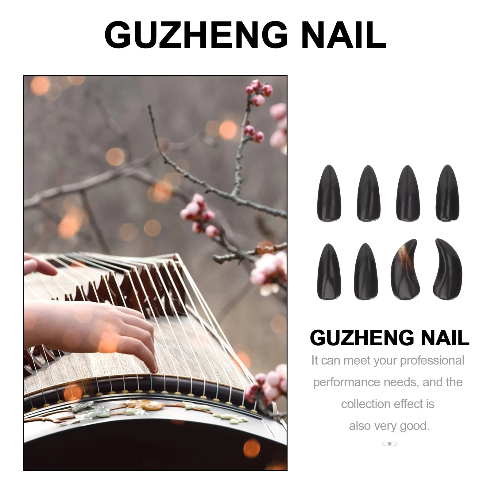 8pcs Guzheng Nails Professional Nail Covers String Instrument Finger Picks - Image 5