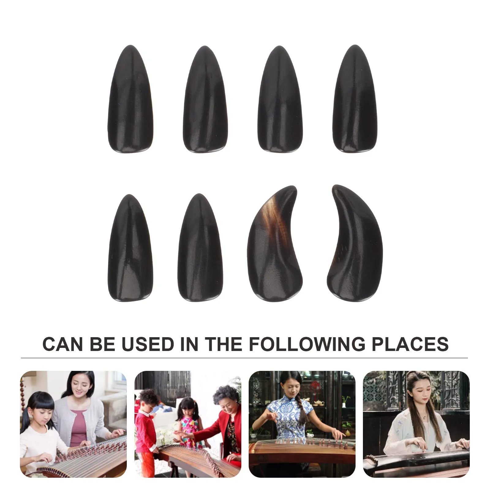 8pcs Guzheng Nails Professional Nail Covers String Instrument Finger Picks - Image 7