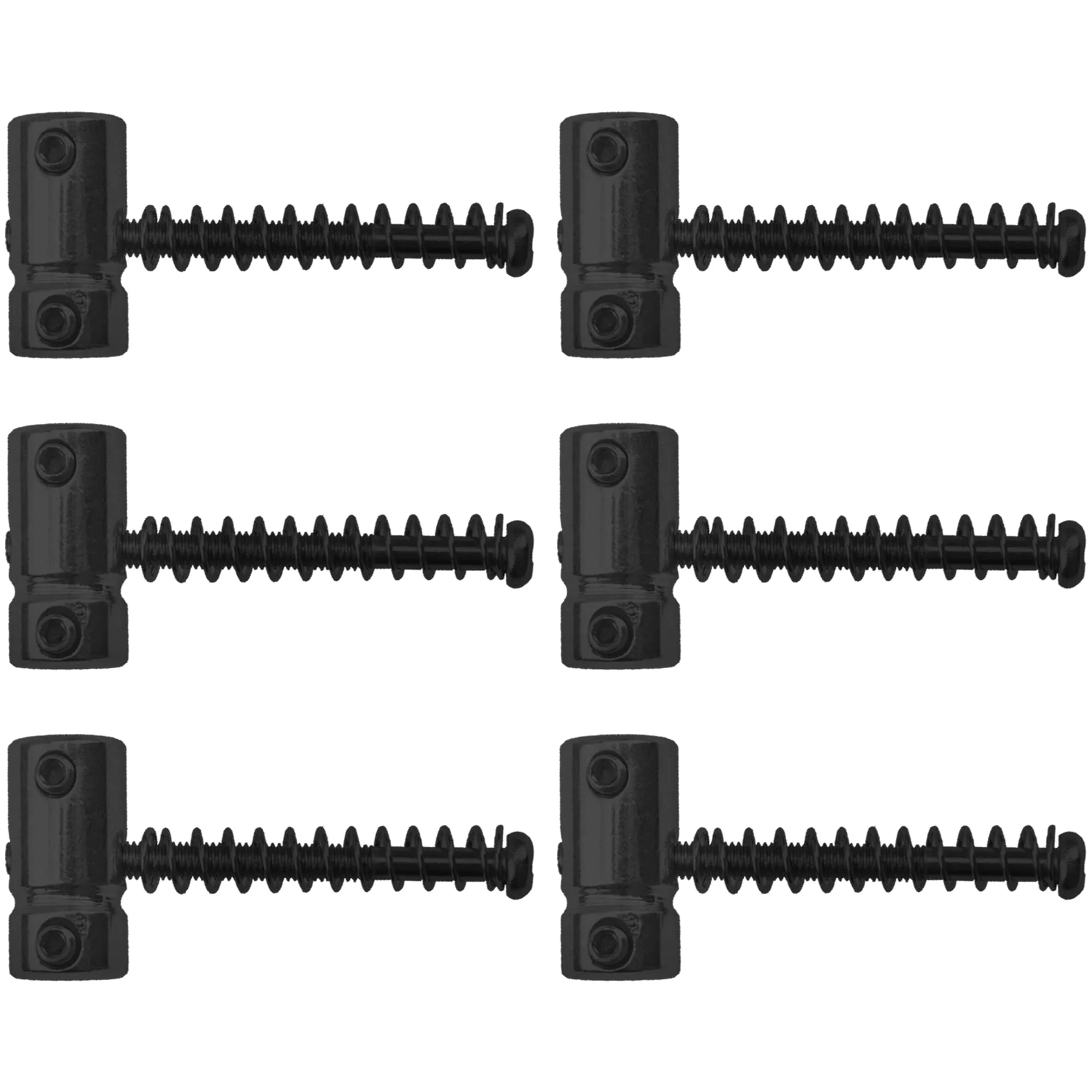 8Pcs Yootones Guitar String Saddle Code Guitar Bridge Saddles Compatible with Bass Jazz Tele Electric Guitar Part (Black) Black - Image 6