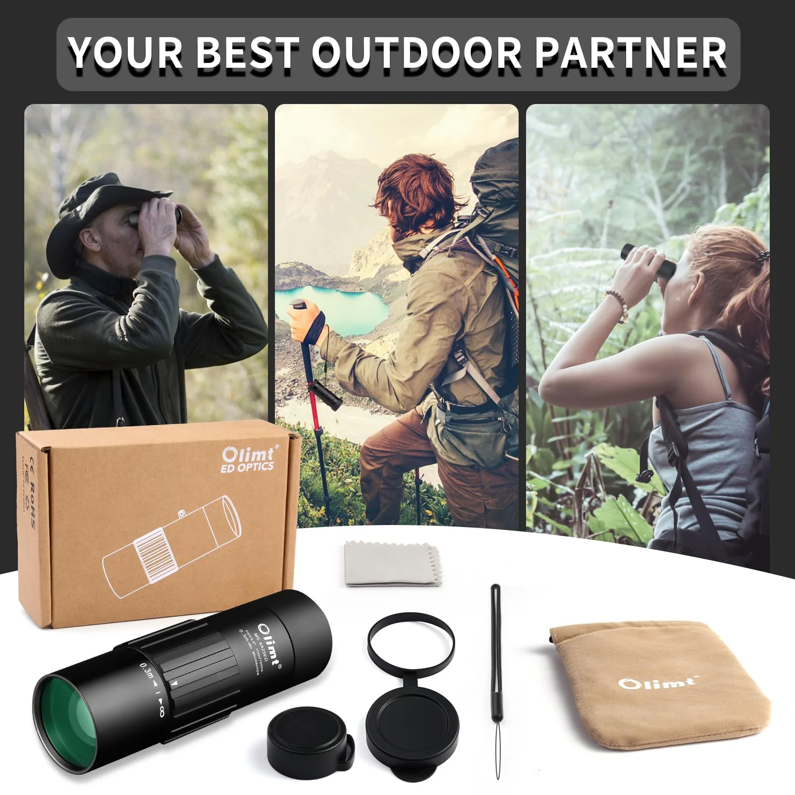 8x25 Monocular Telescope Mini Pocket Monocular Compact Monoculars for Adults 8X25 Black 1 - Image 7