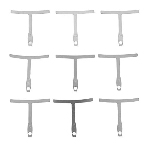 9 Pcs Understring Radius Gauge, Universal Guitar Gauge for Guitar Bass Bridge Fingerboard Saddle 7.25~20 Playing Accessories - Image 6