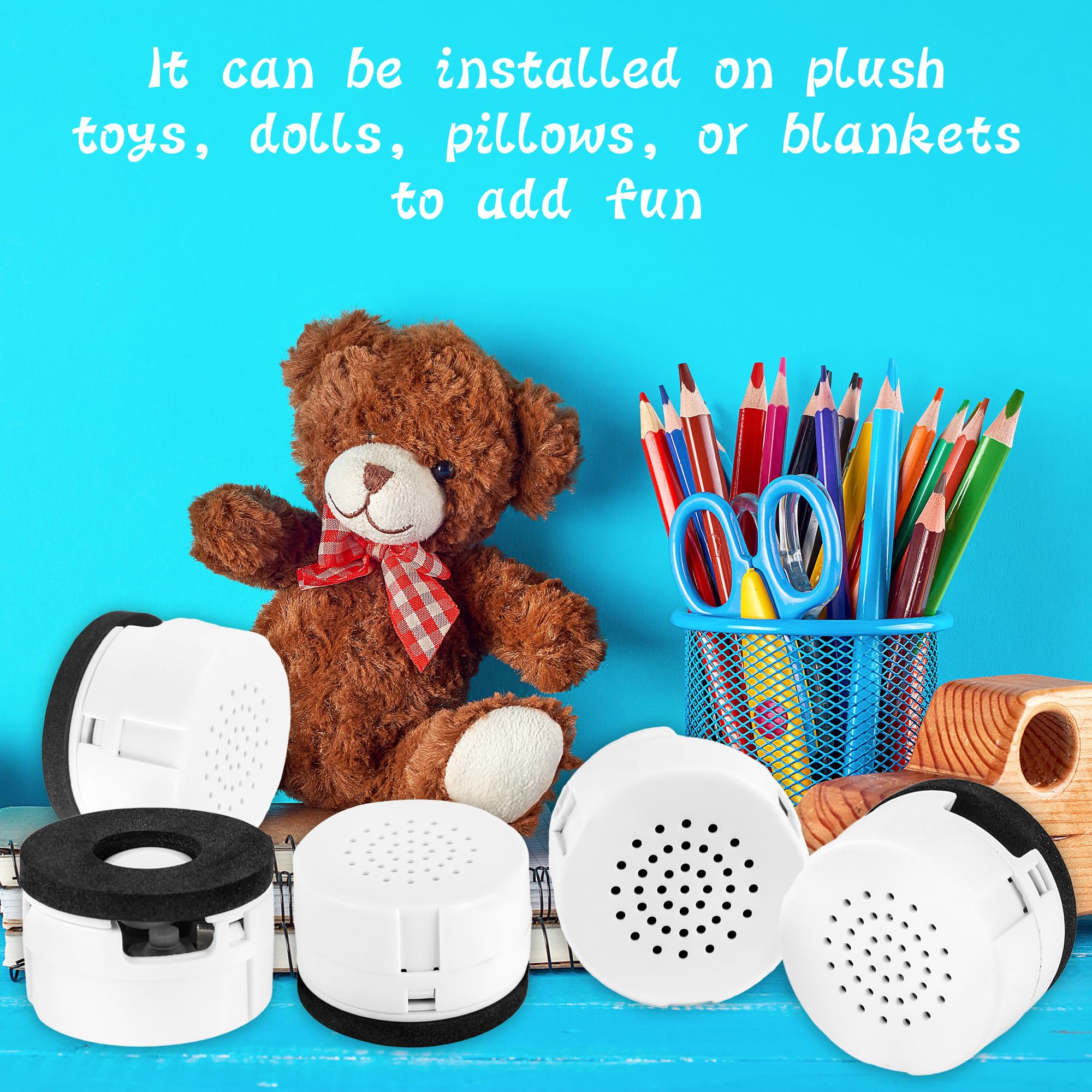 9 Pcs Voice Recorder Recordable Sound Module for Stuffed Animal Bear Doll Plush Toy Pillow Device Record Custom Message Music Recording Button Box DIY Crafts Birthday (30 Seconds) 30 Seconds - Image 7