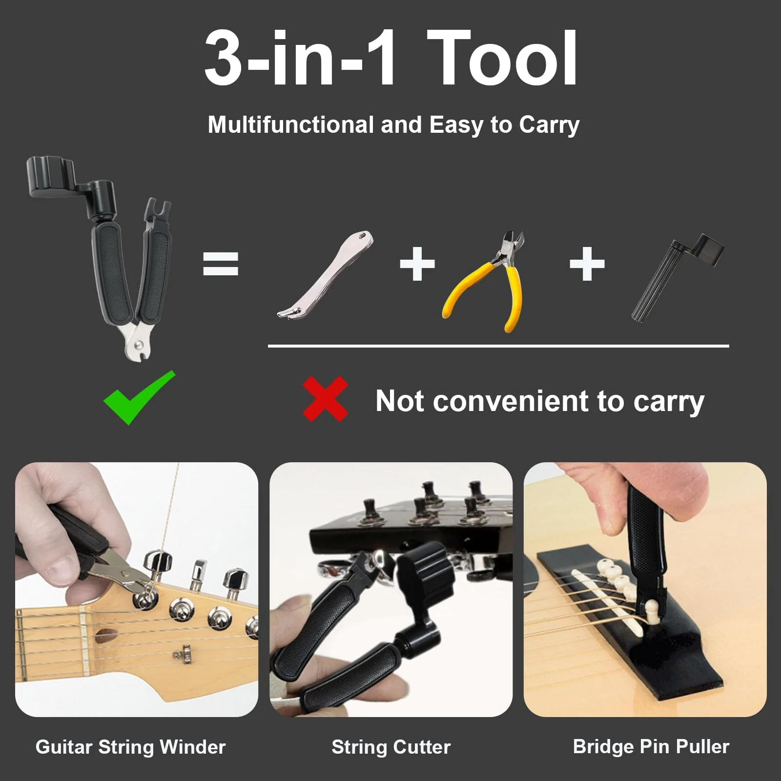 9Pcs Guitar Cleaning Kit, Guitar Maintenance Kit Includes Fret Polish, Cleaning Solution, Fretboard Lemon Oil, String Cleaning & Polish, String Cleaner, String Tuner, Masking Tape, 2 Cloth - Image 6
