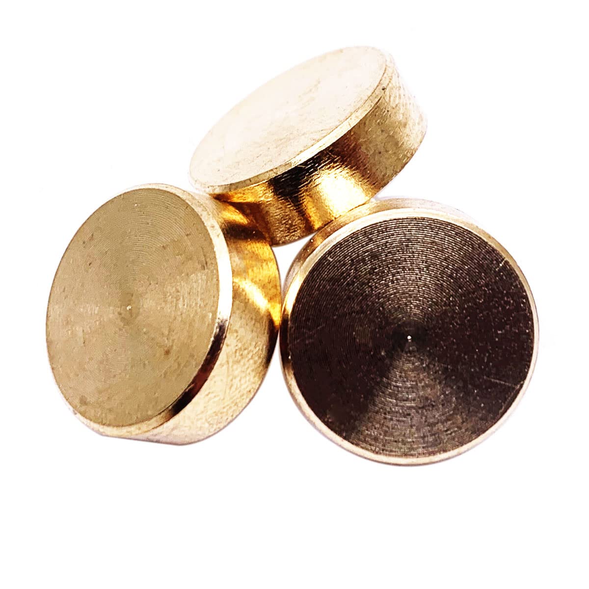 9pcs Trumpet Trim Kit Bach Trumpet Bottom Valve Cap Weighted for Improving the Sound MEDIUM, Raw Brass - Image 2