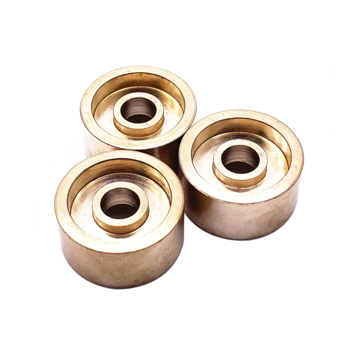 9pcs Trumpet Trim Kit Bach Trumpet Bottom Valve Cap Weighted for Improving the Sound MEDIUM, Raw Brass - Image 3