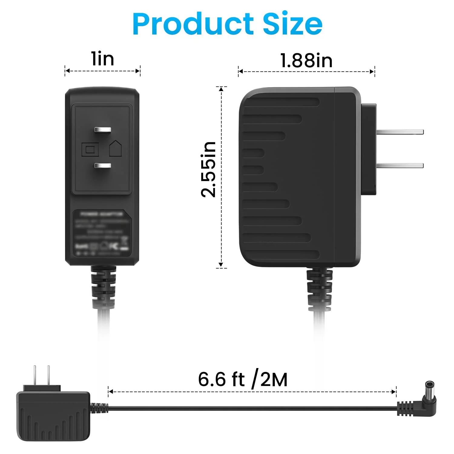 9V Adapter for Boss Effects Pedals, Distortion, Casio Keyboards, 9V 850mA Power Supply for Guitar Pedals,AC dc 9v Power Cord Replacement D'Addario PW-CT-9V, Boss PSA-120S - Image 4