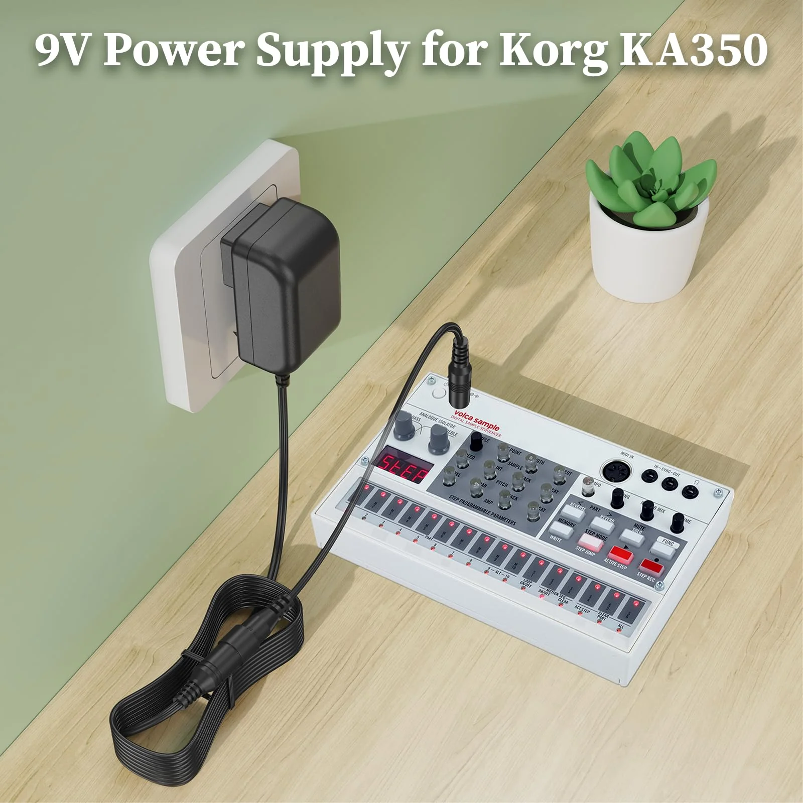 9V Power Supply for Korg KA350 KA-350 Charger for Volca Bass Volca FM Monologue Volca Keys Volca Beats Volca Kick Sequencer Analog Rythm Machine Kross 61 88 Keyboard Synth Machine Power Adapter - Image 2