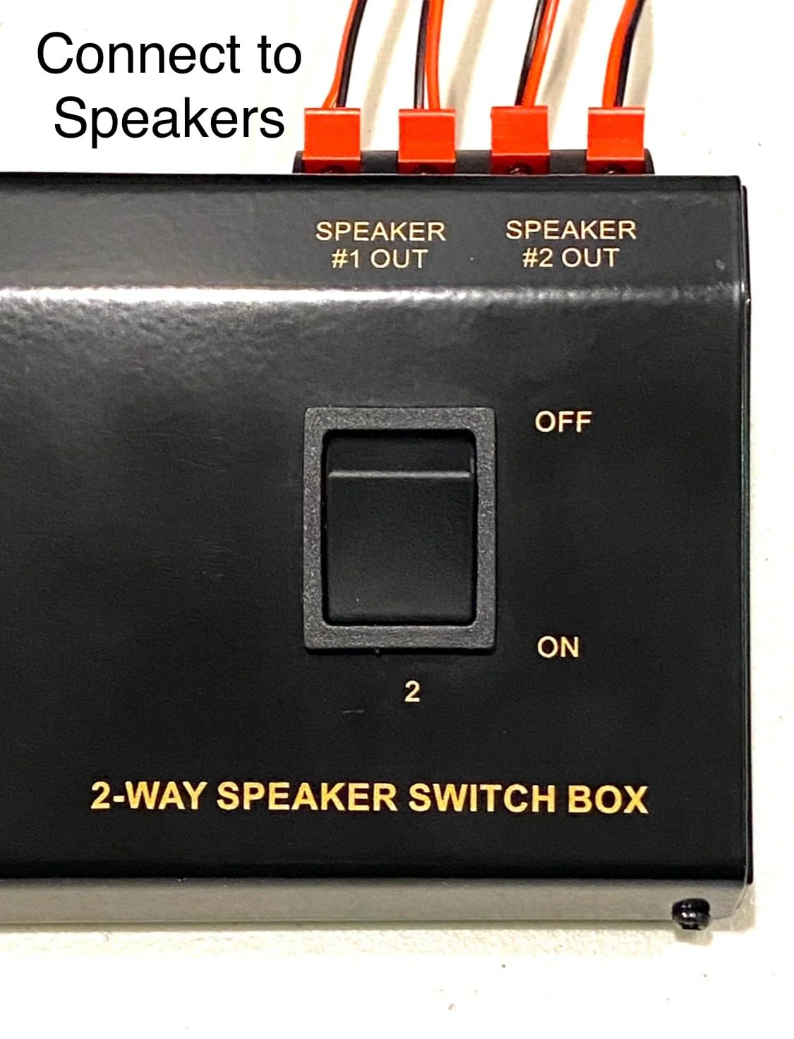 A/B A+B Switch 1 in - 2 Out 2 Way Stereo Receiver Speaker Set Selector - Image 6