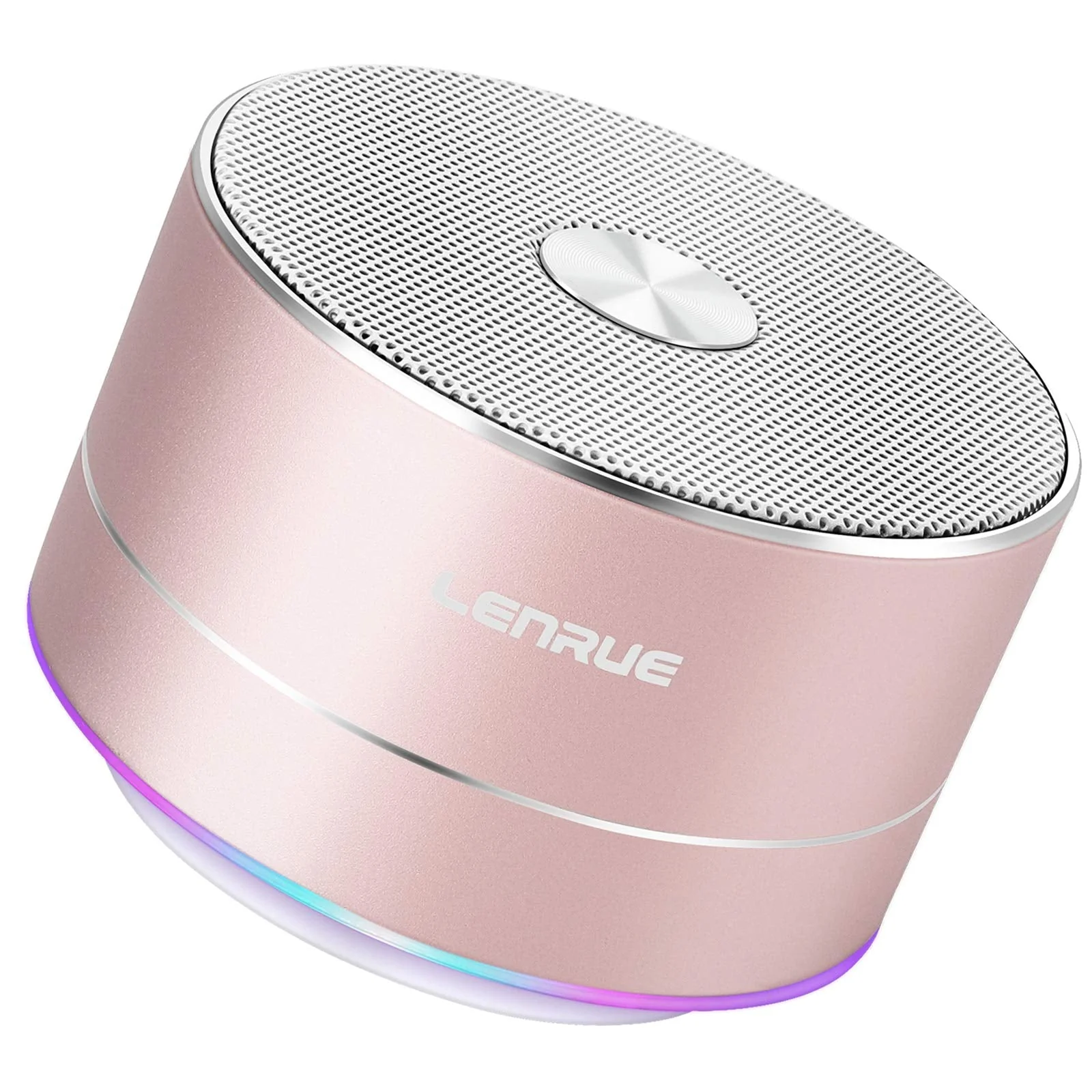 A2 LENRUE Portable Wireless Bluetooth Speaker with Built-in-Mic,Handsfree Call,AUX Line,TF Card,HD Sound and Bass for iPhone Ipad Android Smartphone and More(Rose Gold) Rose Gold
