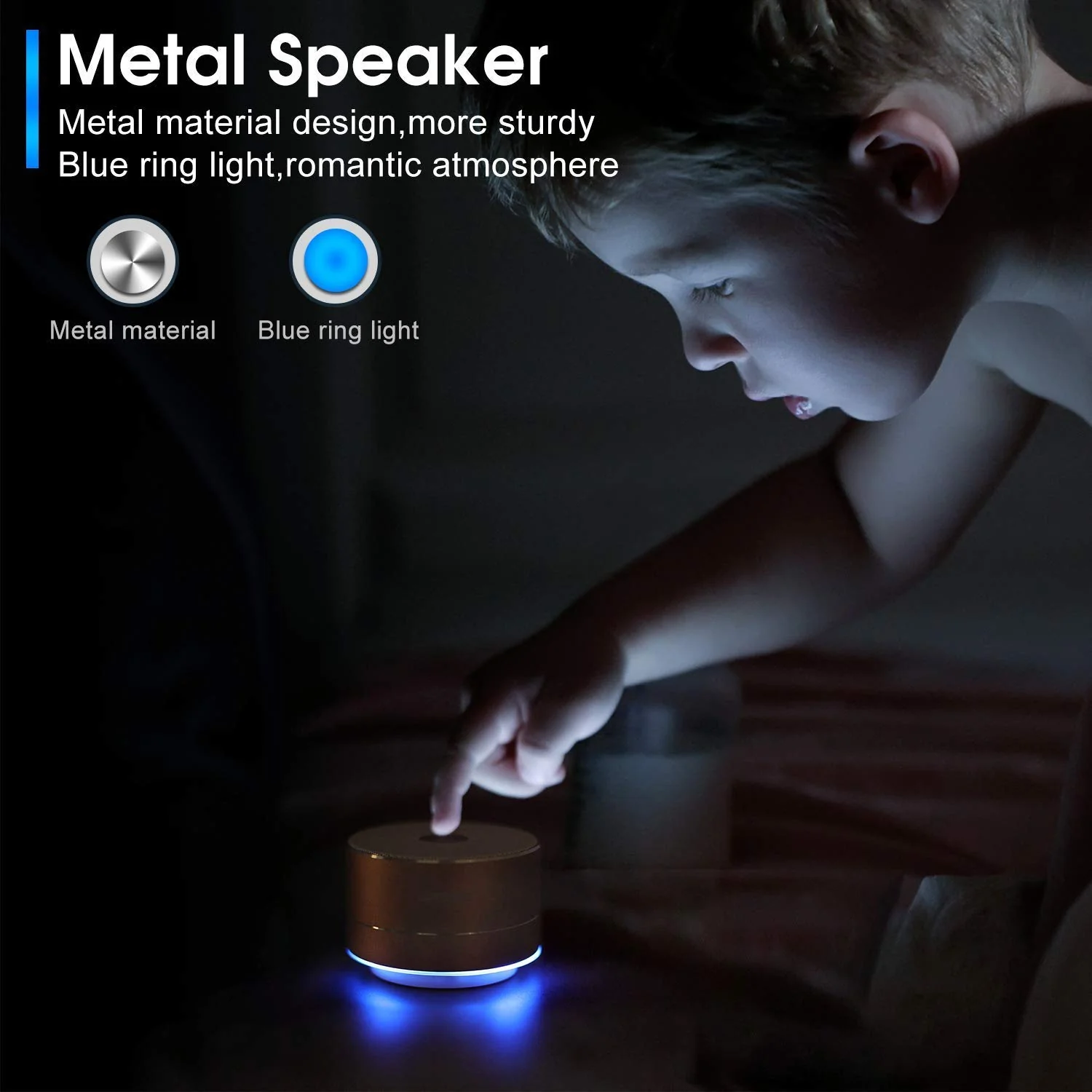 A2 LENRUE Portable Wireless Bluetooth Speaker with Built-in-Mic,Handsfree Call,AUX Line,TF Card,HD Sound and Bass for iPhone Ipad Android Smartphone and More(Rose Gold) Rose Gold - Image 3