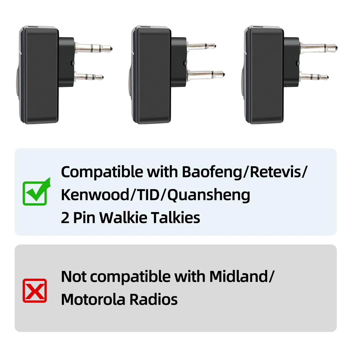 ABBREE Ham Radio Wireless Handheld Speaker Mic, 2 Pin Shoulder Microphone Compatible with Baofeng 5RM UV-5R,BF-F8HP PRO,GM21,K5PLUS,GM-15Pro,UV-5G Plus AR-152 Quansheng UV-K5 8 Walkie Talkie (Green) Green - Image 6