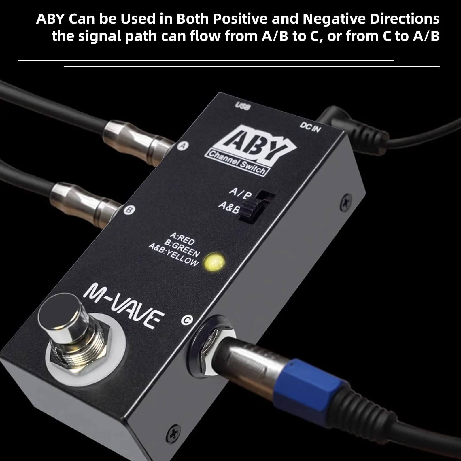 ABY Line Selector AB Switch Mini Guitar Effect Pedal True Bypass Guitar Bass Pedal AB Box - ABY Channel Switch - Image 2