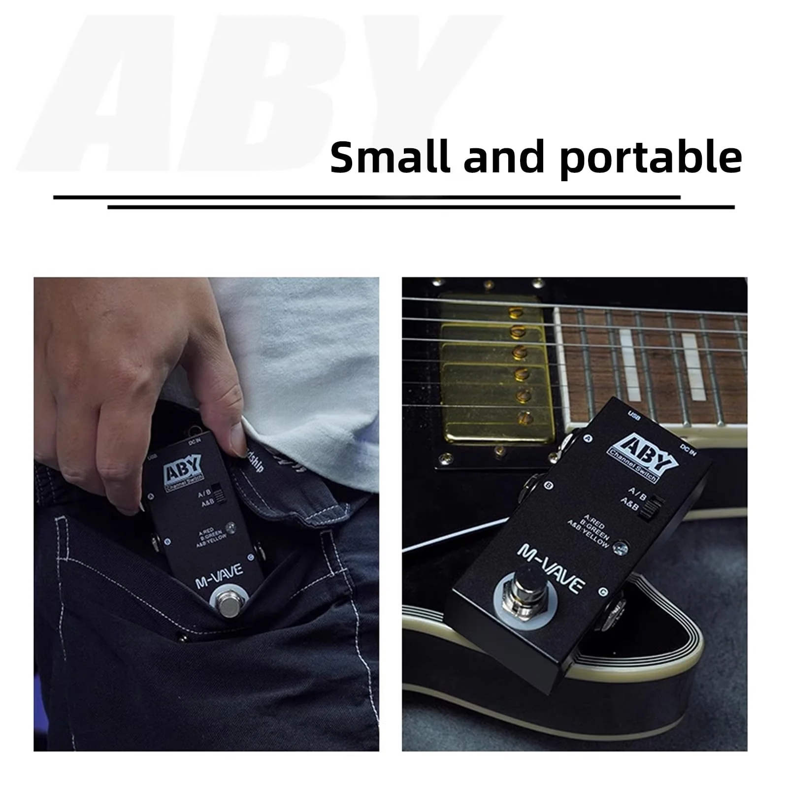 ABY Line Selector AB Switch Mini Guitar Effect Pedal True Bypass Guitar Bass Pedal AB Box - ABY Channel Switch - Image 7