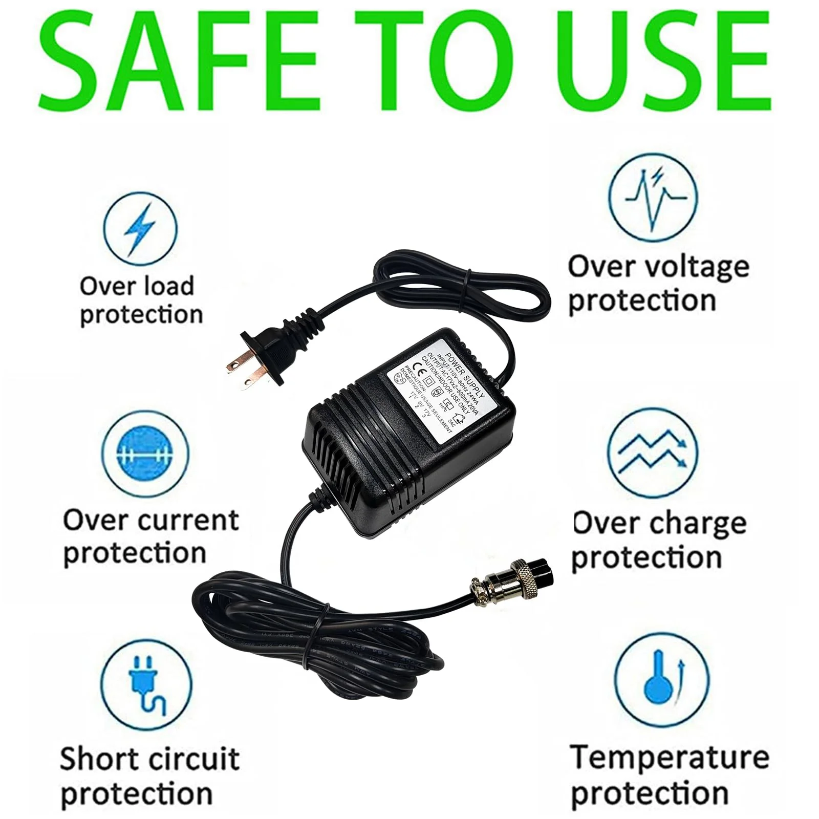 AC 17V 600mA Power Adapter 3-Pin Connector for Stanton M304 Mixer,Alesis Multimix 8 USB,yamaha PA-10,MG10U,Yamaha 8 Channel,Yamaha Mixer,Behringer Mixer - Image 7