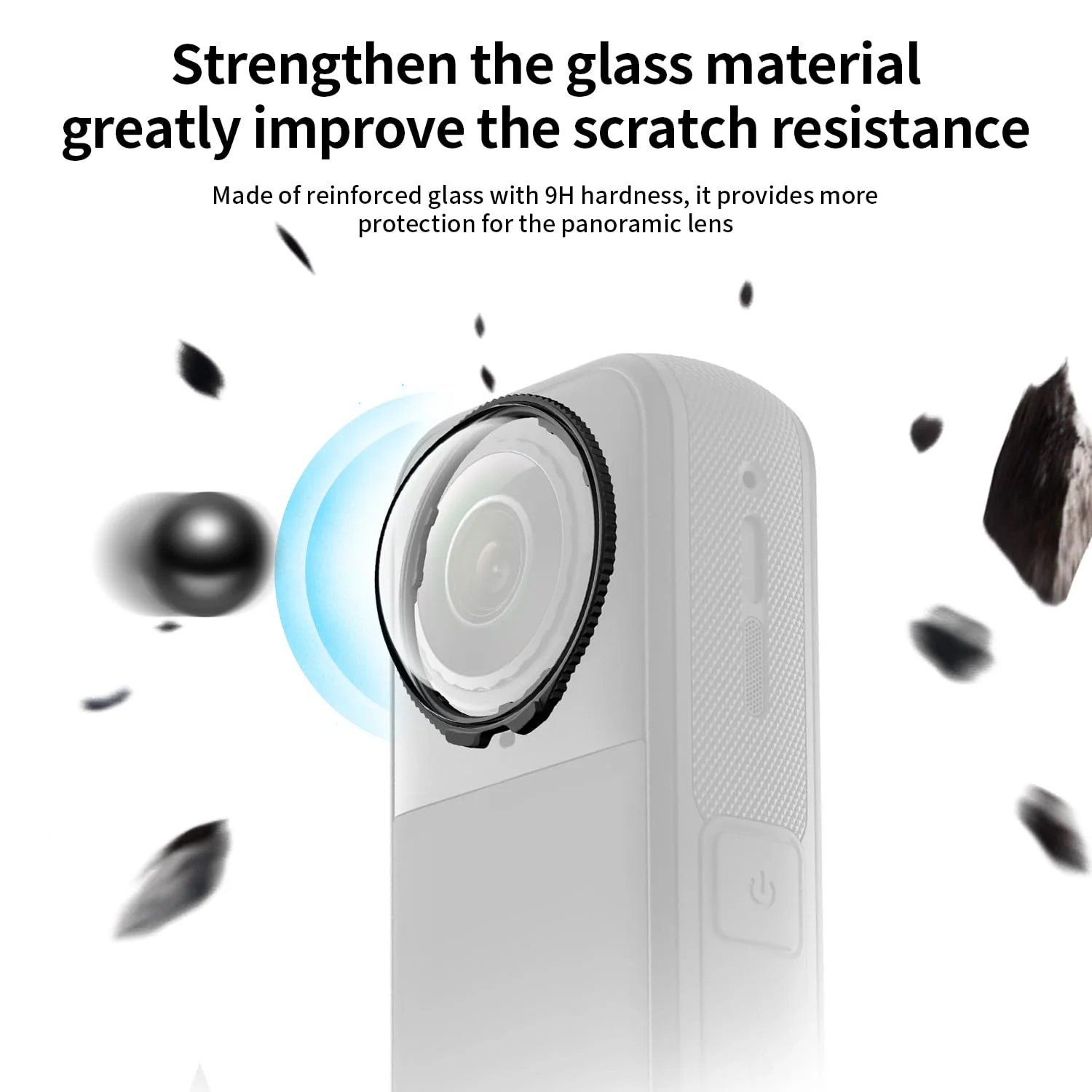 Accessories Kit for Insta360 X5 Lens Guard Protective Case Glass Tempered Glass Screen Protector Silicone Protective Cover and Lens Cap Camera Case - Image 2