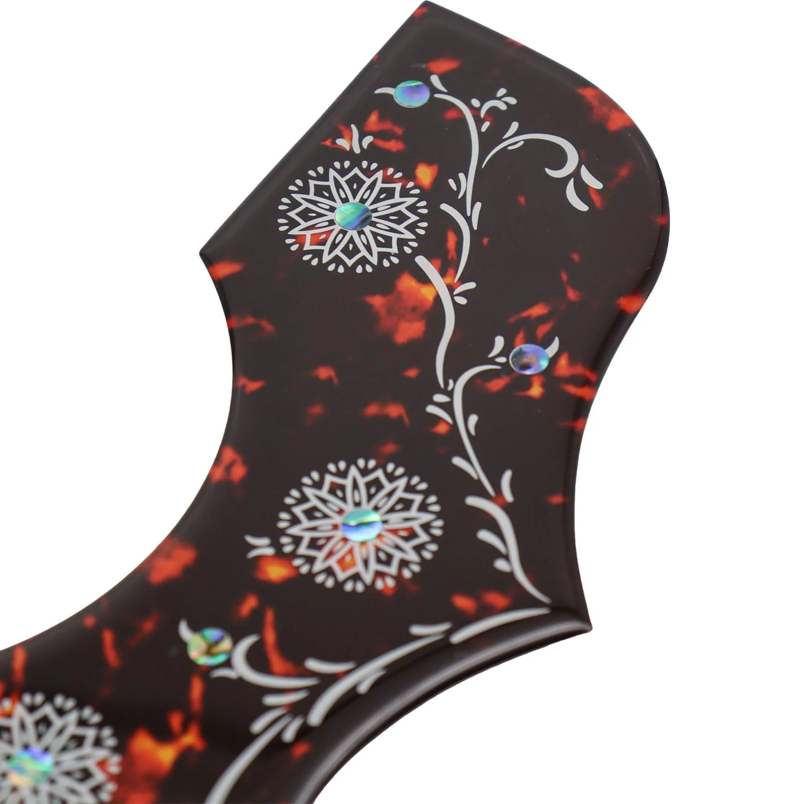 Acoustic Guitar Pickguard 2.4mm Super Scratch-Resistant Tortoise Red No Drill Required (Dark Tortoise) Dark Tortoise - Image 5