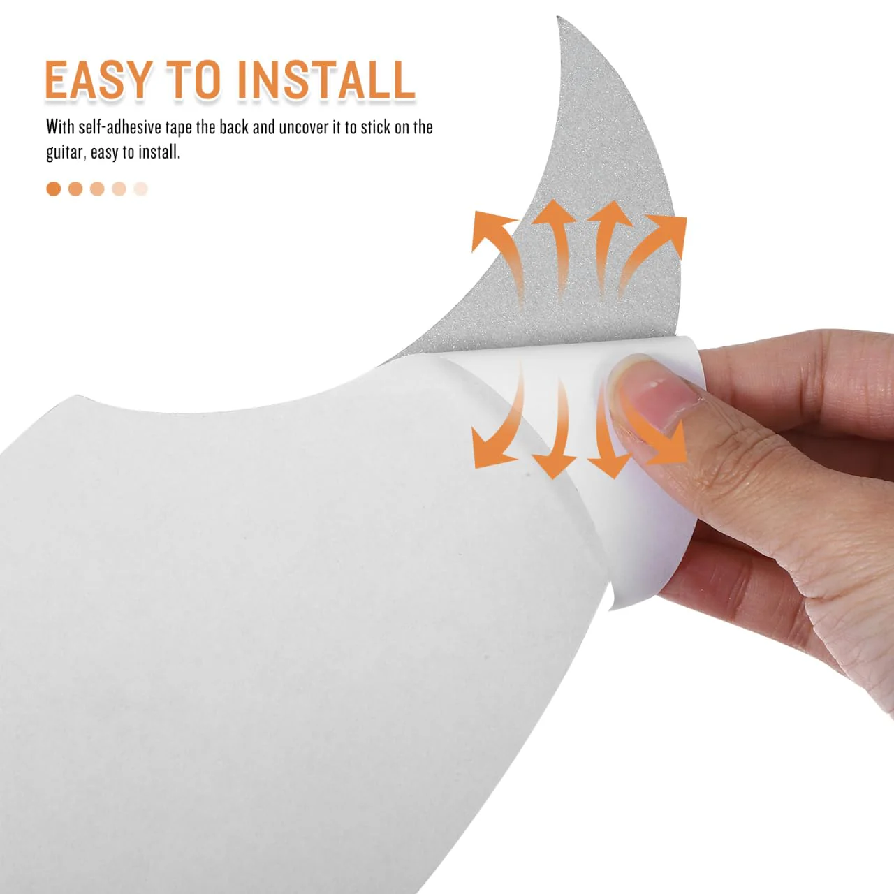 Acoustic Guitar Pickguard White Vine Patterned Self-Adhesive Pickguard – 128MM Scratch Plate Replacement, Easy Install, Decorative Guard Sticker - Image 7