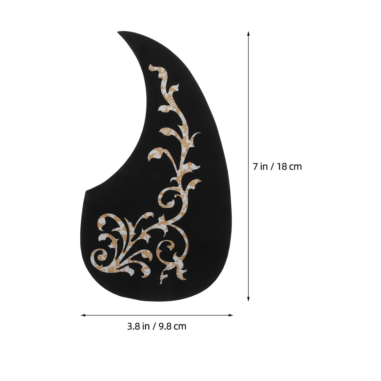 Acoustic Guitar Pickguard White Vine Patterned Self-Adhesive Pickguard – 128MM Scratch Plate Replacement, Easy Install, Decorative Guard Sticker - Image 9