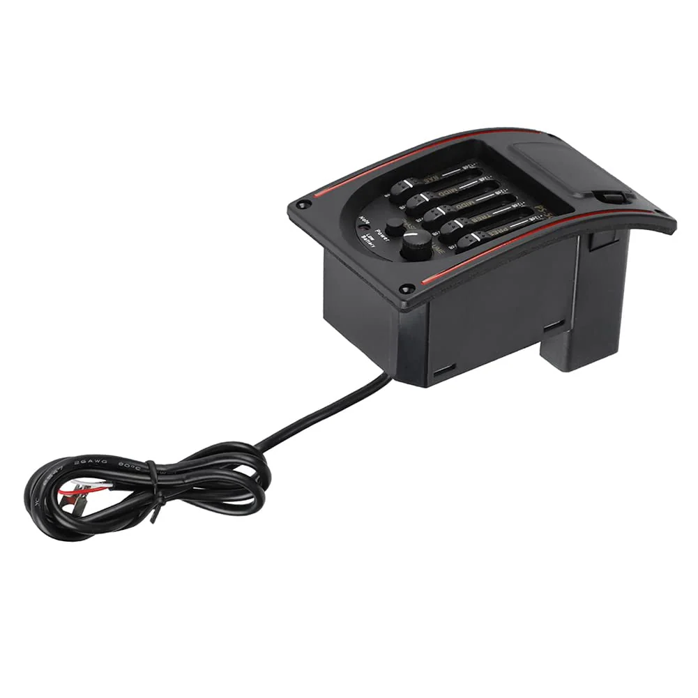 Acoustic Guitar Pickup, Guitar Preamp, 5 Band Electric Digital Equalizer Pickup with LCD Display - Image 2