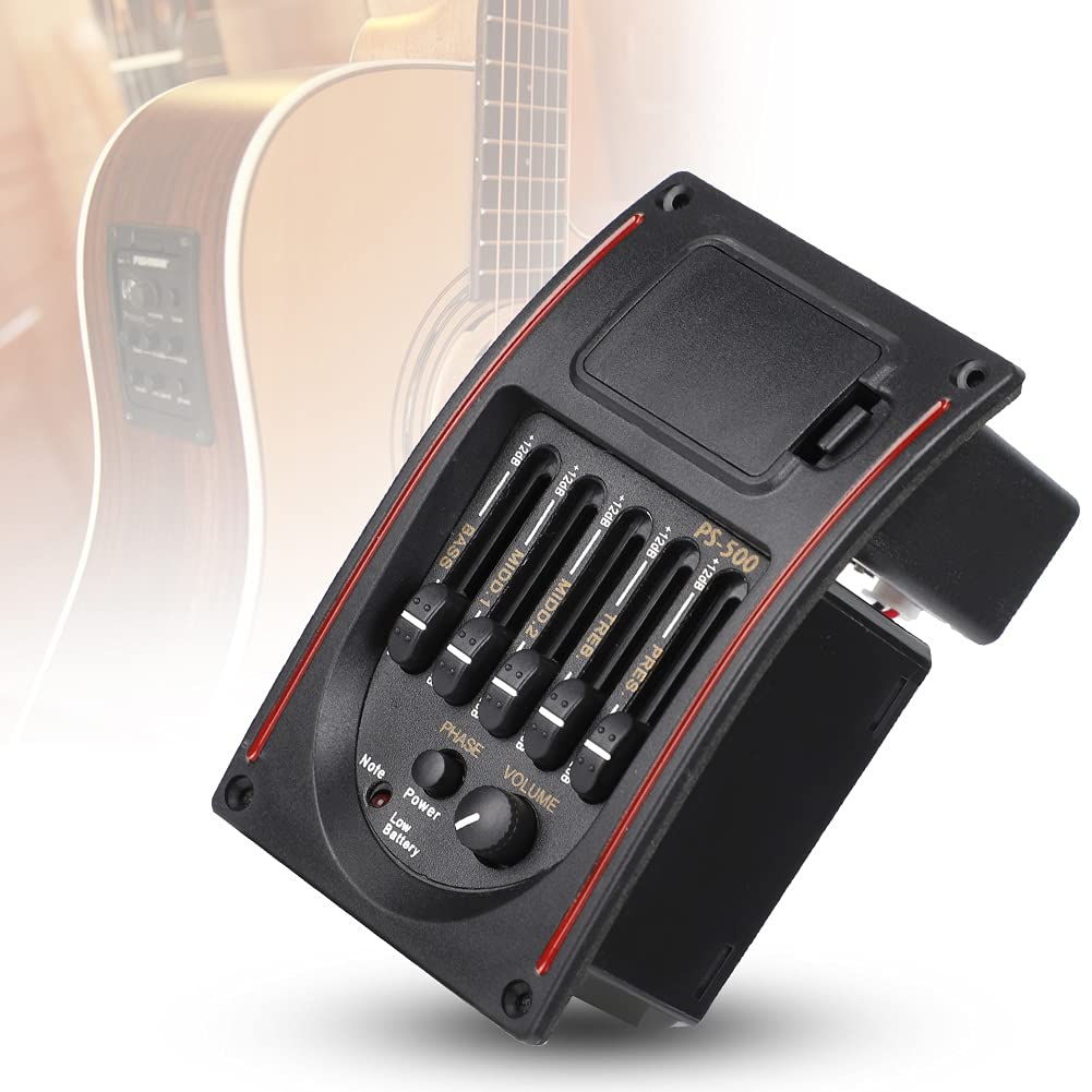 Acoustic Guitar Pickup, Guitar Preamp, 5 Band Electric Digital Equalizer Pickup with LCD Display - Image 6