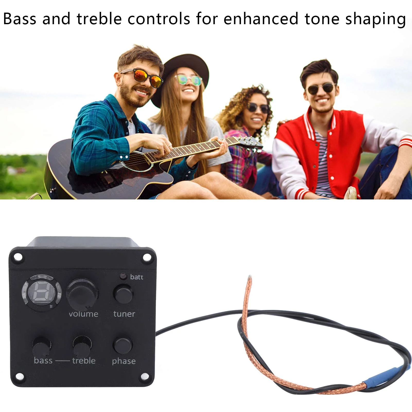 Acoustic Guitar Preamp System with Easy Installation, Small Footprint Acoustic Guitar Pickup, Acoustic Equalizer for Glued to Sound Hole - Image 7