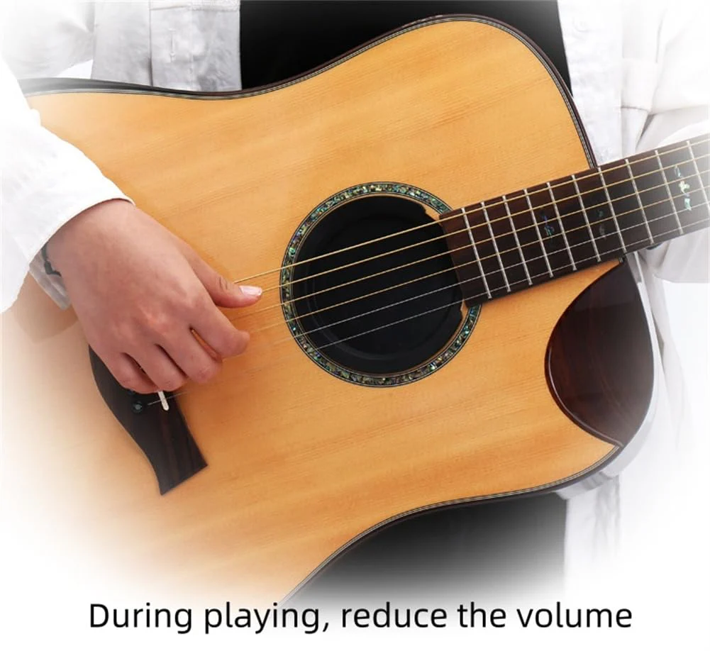 Acoustic Guitar Soundhole Cover - Acoustic Guitar Accessories - Eliminates Feedback,Black, Fits Most Standard 4" Sound Holes 4" - Image 4