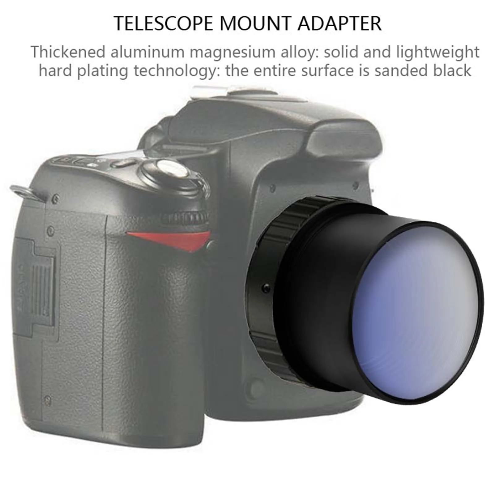 Acouto 2" to T2 Extension Tube M420.75 Thread Astronomical Telescope Eyepiece Lens Camera Adapter Ring Extension Tube Mount Adapter Black - Image 2
