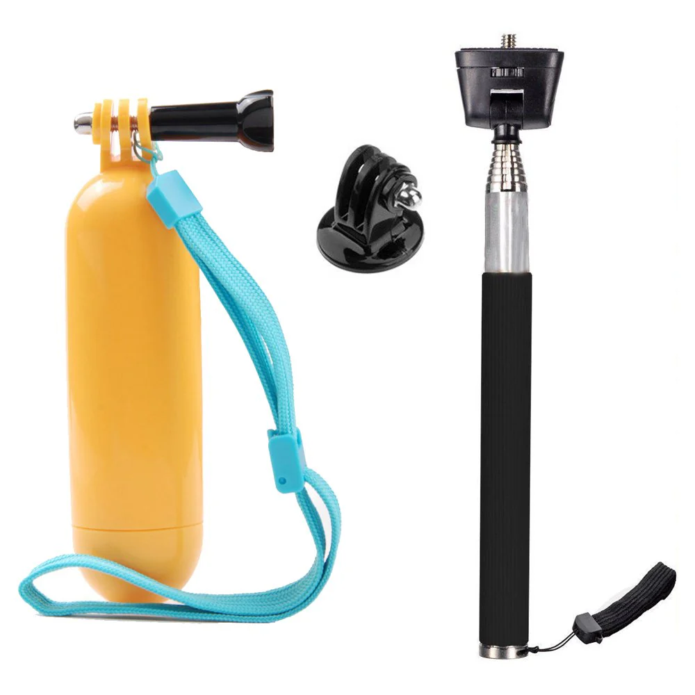 Action Camera Selfie Stick Floating Hand Grip Compatible with AKASO EK7000 Brave 7 LE Brave 4 V50X, Gopro Hero 13 12 11 10 9, DJI Osmo Action 5 pro, Apexcam, Dragon Touch, Sjcam Action Camera
