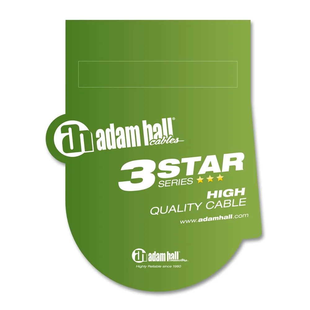 Adam Hall Cables 3 Star MIDI 0075 Green MIDI Cable | Adam Hall® MIDI 5-Pole | 0.75 m / 2.5 FT Grün 0.75m Single - Image 2