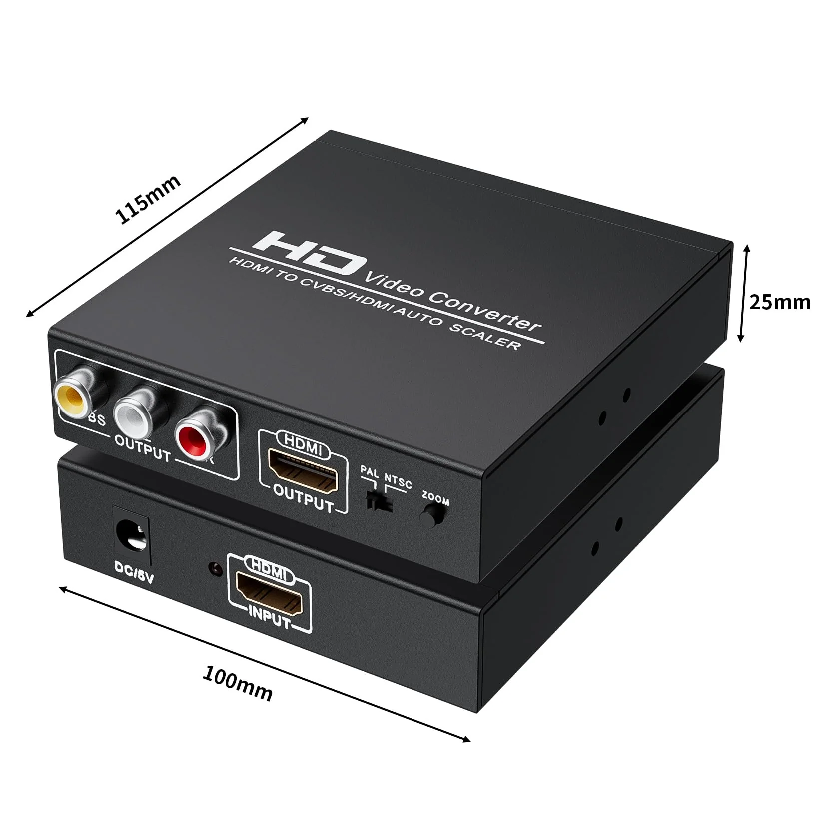 Adapter Converter Fits for HDMI to RCA & AV 3RCA CVBS Composite Video Audio, Support PAL/NTSC, Compatible with PC, Laptop, Xbox, TV, Camera, Monitor - Image 6