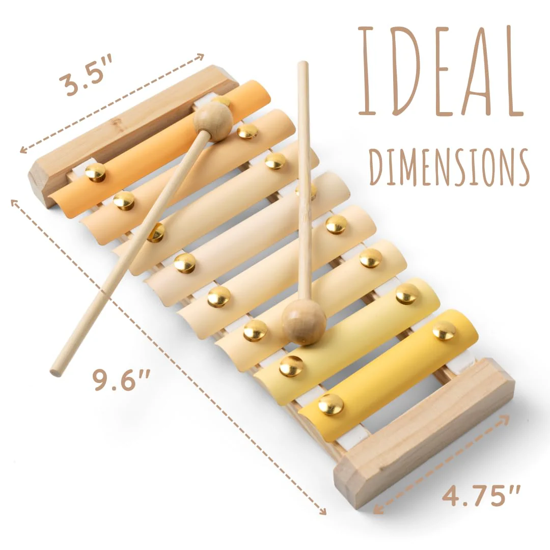Addy&Oakley Neutral Xylophone-Gender Neutral Baby Toy-Montessori Toys-Toddler Musical Instruments-Boho Toddler Xylophone-Baby Gift-Kids Xylophone-Wooden Baby Toys-Xylophone for Toddlers 1-3 - Image 4
