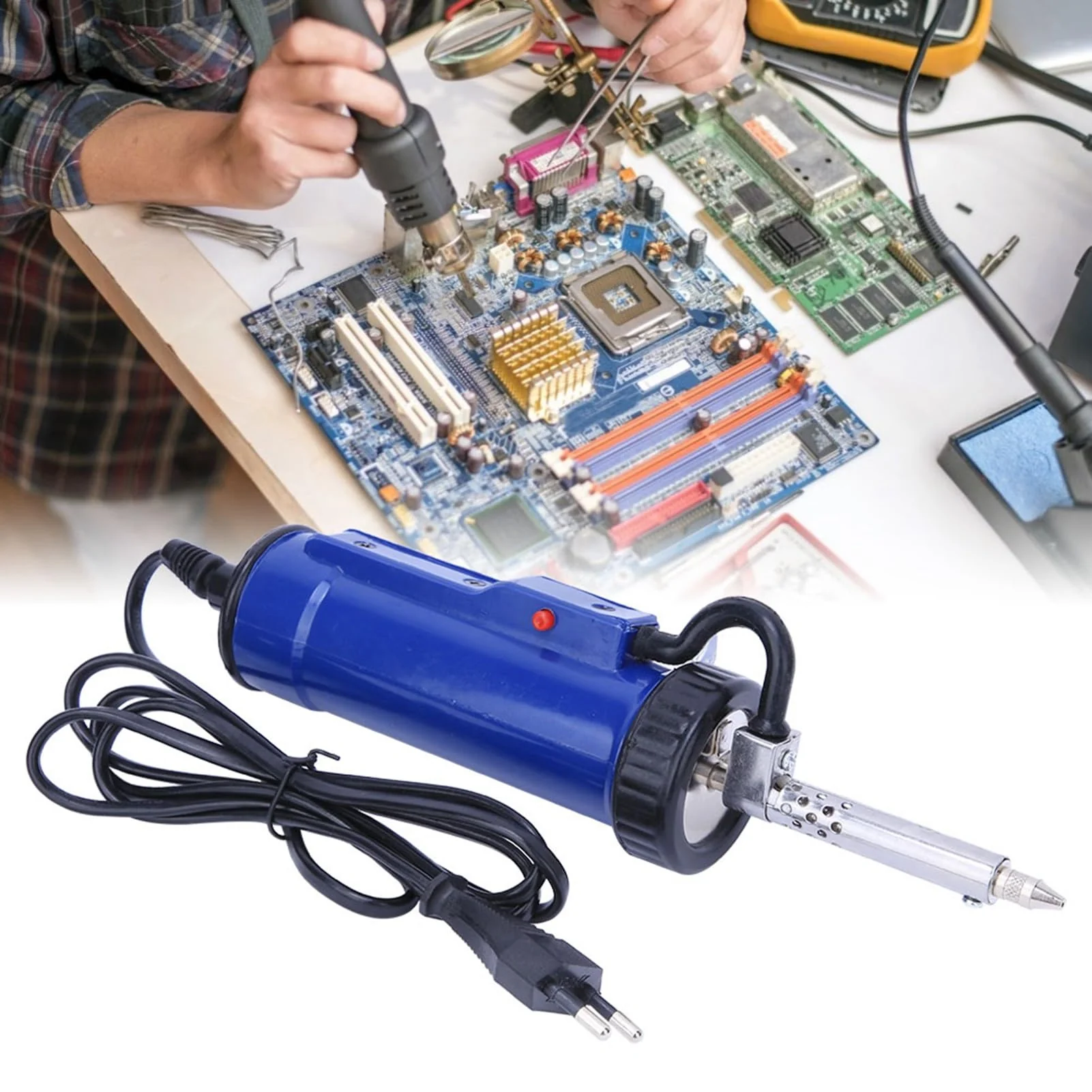 ADT-3 30 W Fully Automatic Electric Soldering Sucker Desoldering Pump Tool EU Plug 220 V for Smooth Soldering Agents and Pre Cut Silicone Hoses - Image 6