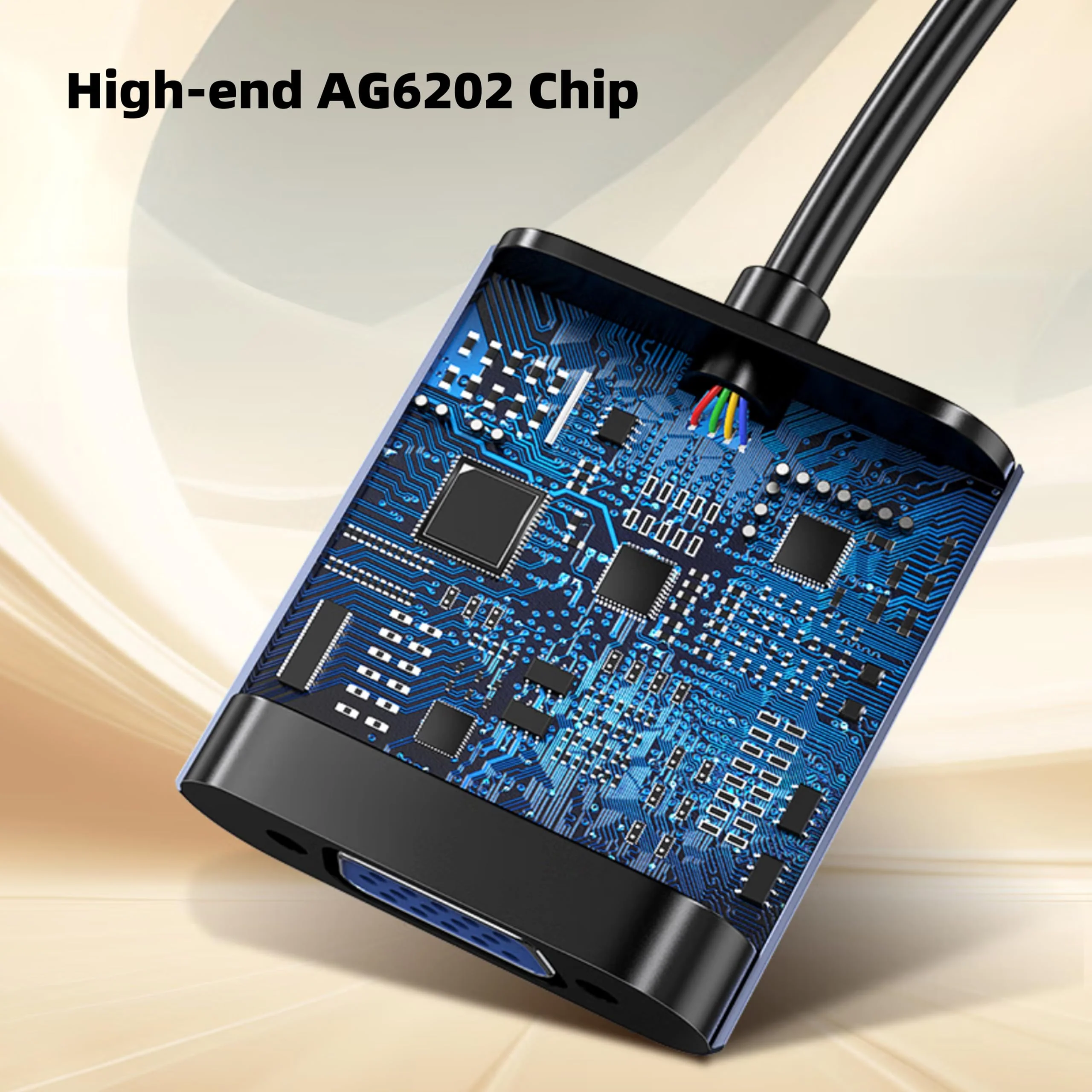 AG6202 Chip HDMI to VGA Adapter, 1080P Video Converter for Laptop PC TV Monitor Projector, Gold Plated Connector Cable (5pack) 5 - Image 2