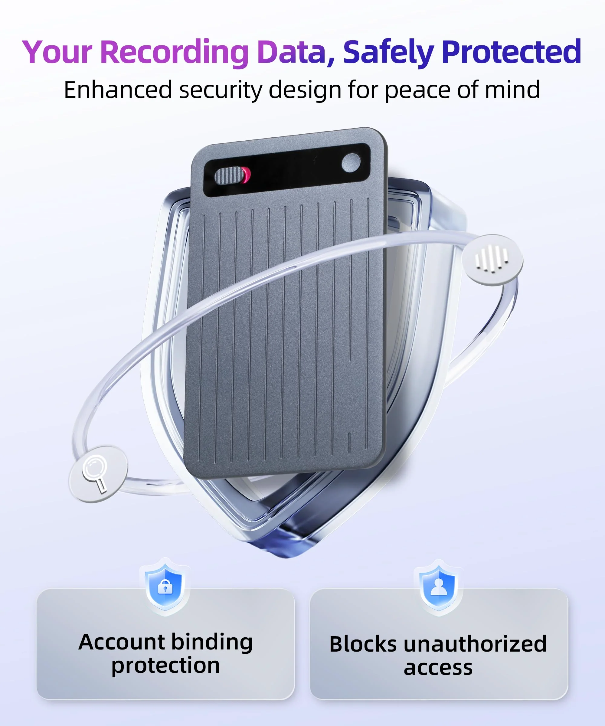 AI Voice Recorder with App Control, Noise Reduction, Transcribe & Summarize with AI Technology, Note-Taking Device Supporting 104 Languages, 64GB Digital Audio Recorder for Meetings and Calls – Gray - Image 7