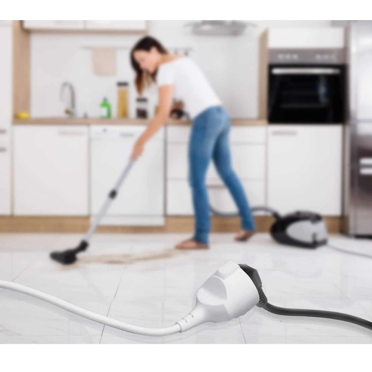 Aigostar Extension Cable 5 m Cable Extensions with Protective Contact Plug Schuko Extension 16 A/250 V White 3g1.5mm²-1 Pcs 5m - Image 6