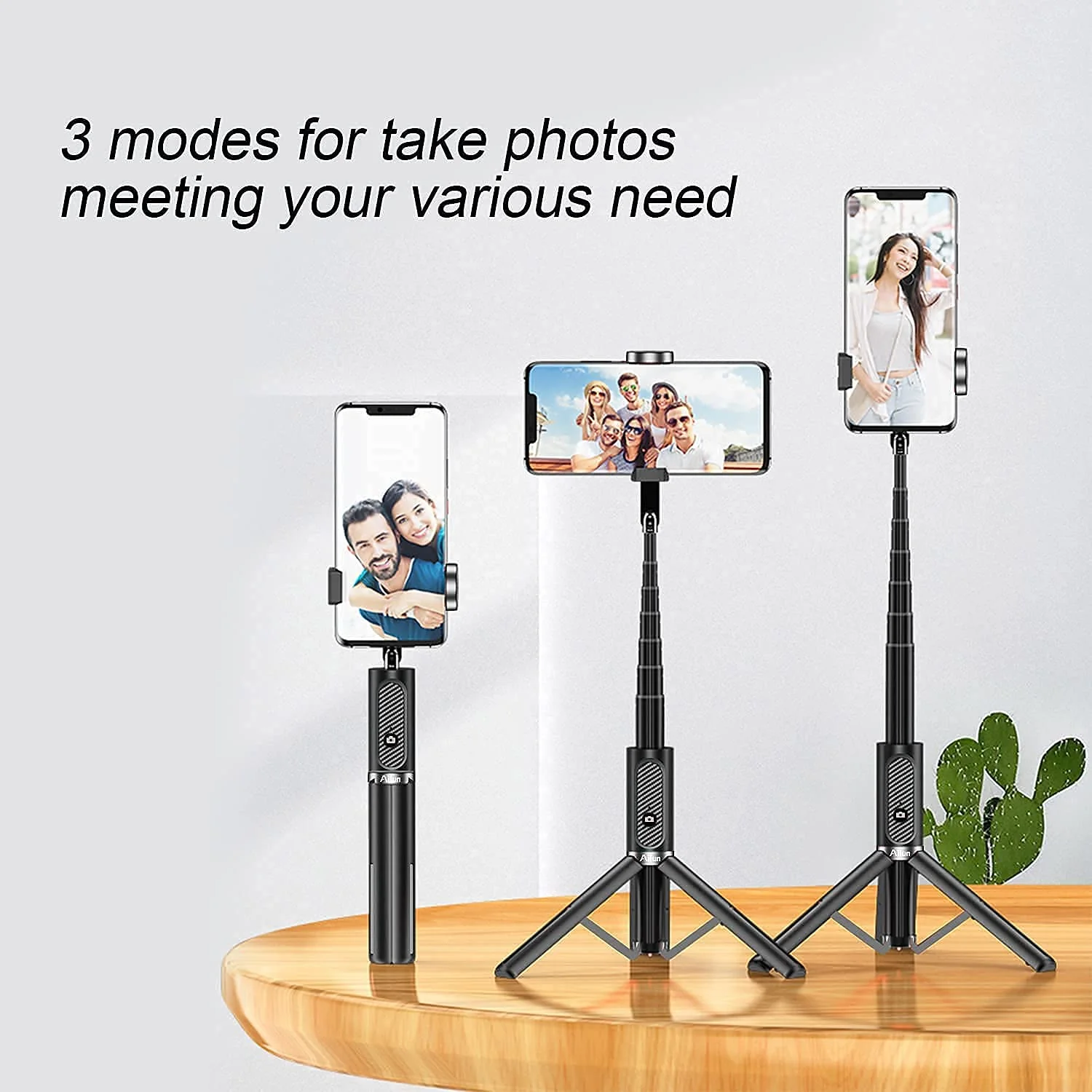 Ailun Selfie Stick Tripod,Extendable Aluminum,3 in 1,Bluetooth Wireless Remote and 360 Rotation Stand Compatible with iPhone 13/12/11/11 Pro/XS Max/XS/XR/X/8/7,and More Smartphones - Image 7