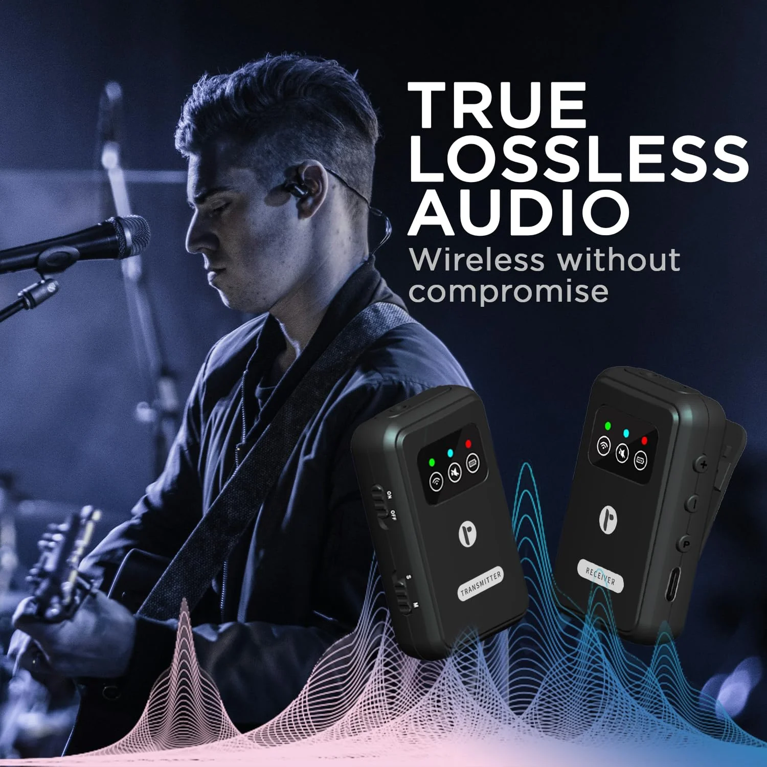 AirLink V2 - Wireless IEM 2.4 GHz Adapter with In Ear Monitor System, Automatic Pairing, Lossless Audio, 165ft Range, 12-Hour Battery Life, and Ultra-Low 5ms Latency - Perfect for Free Movement and Professional Use RL-IEM-W1 - Image 3