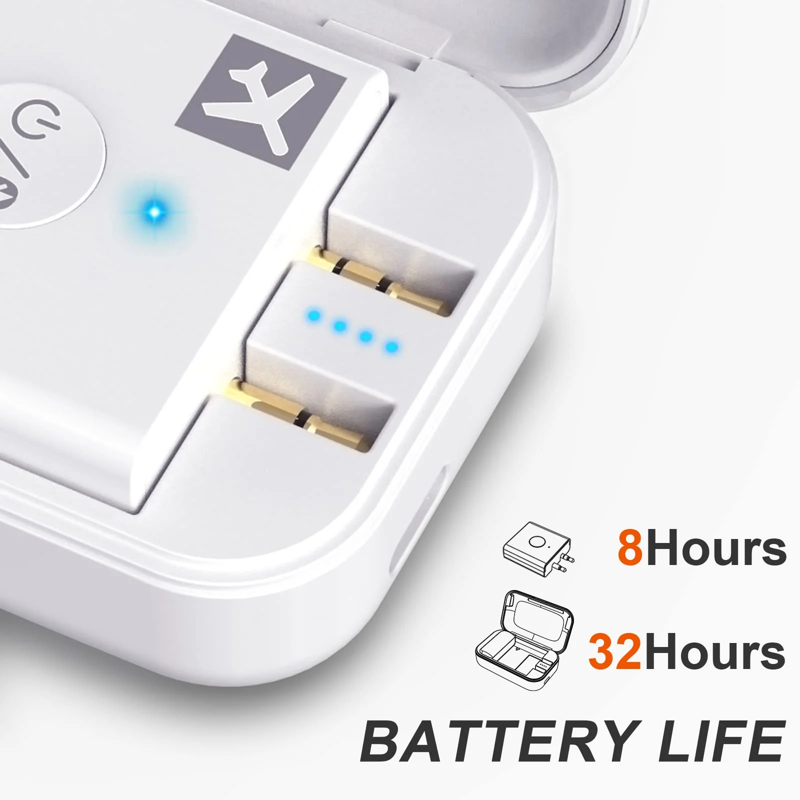 Airplane Bluetooth Adapter, 2 Headphones Support, 32Hrs Playtime, aptX Adaptive/Low Latency/HD Wireless Audio Transmitter for Airpods & Bluetooth Headphones, Use for Travel Flight - Image 5