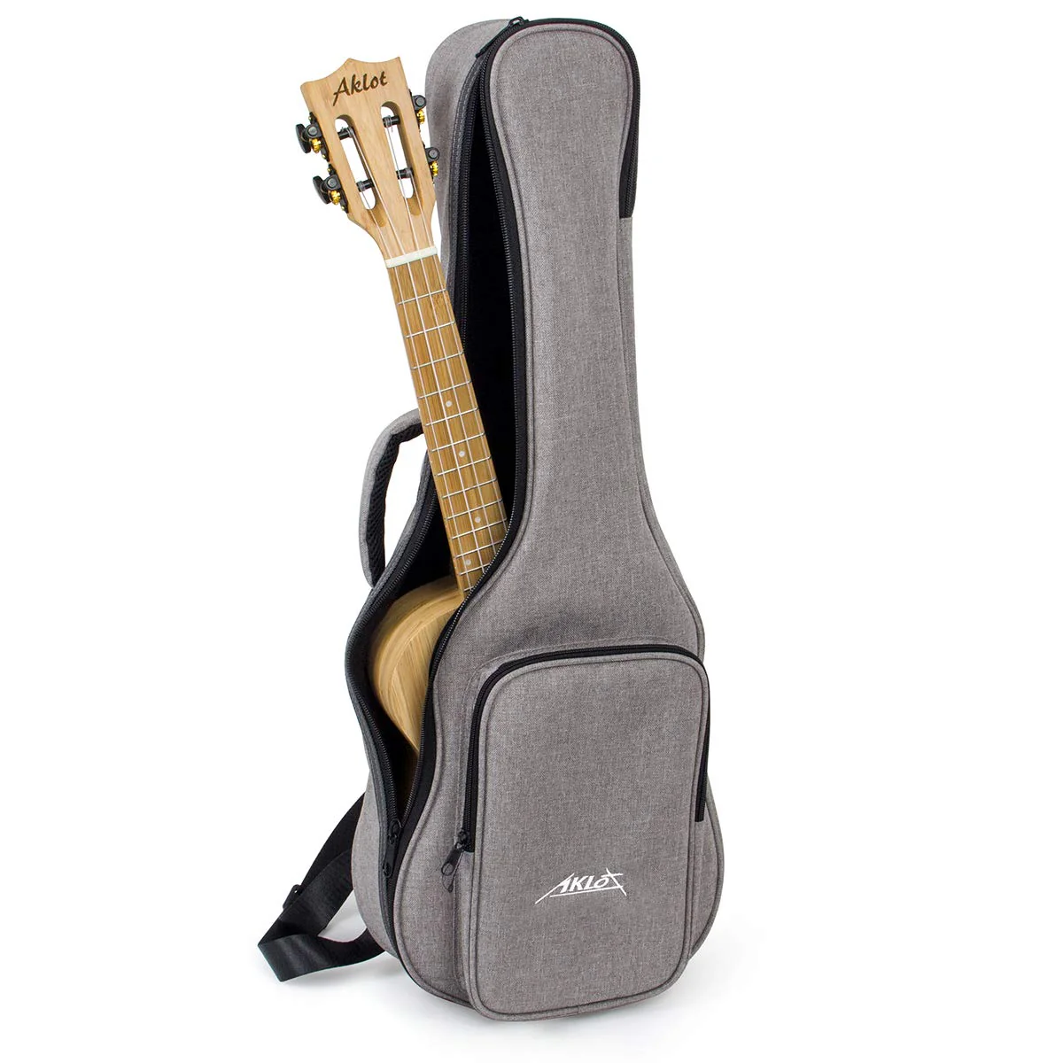 AKLOT 32 inch Gig Bag Carry Handle Case for 30" Baritone Ukulele 32" Bass Ukulele Guitalele 12MM Thick Padding with Humidifier 30"/32" Bag - Image 8