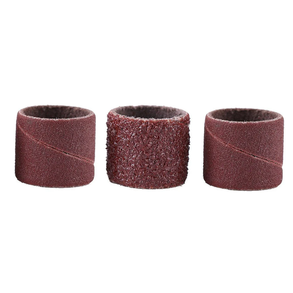 Akozon Sanding Cylinders, Pack of 100 Drum Grinding + 1 Piece Connecting Rod Mandrel for Rotary Drll Sandpaper Bands Spindle Sleeves Woodworking Polishing Kit 80/320/600 Grit (80#) 80# - Image 7
