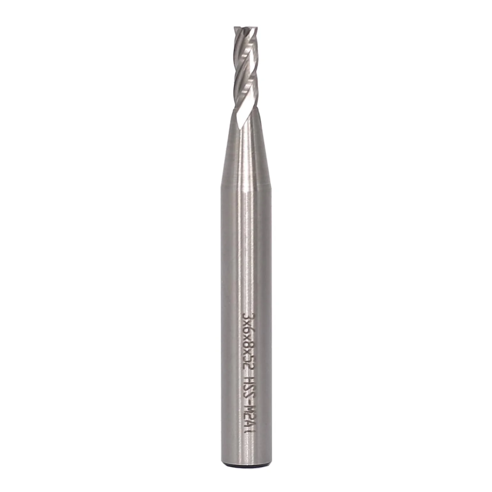 AKYLIN CNC End Mill 6 mm Shank Diameter 3 mm 4 Flutes End Mill Metal HSS Spiral Cutter for Aluminium, Wood, etc. 6x3x8mm