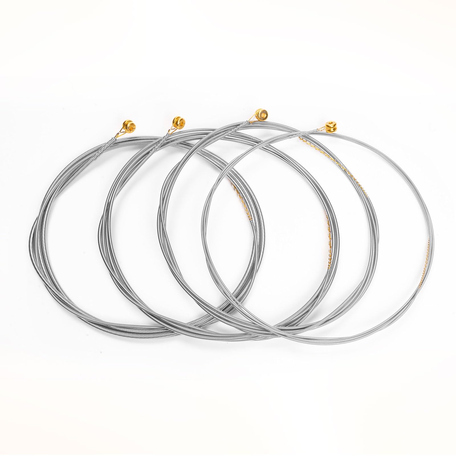 Alice Bass Guitar String 4 Strings Set, Hexagonal Core with Nickel Alloy Winding, 045-105 Medium Gauge, Saturated & Warm Sliver&Gold Ball End Professional 45-105(4 Strings) - Image 3