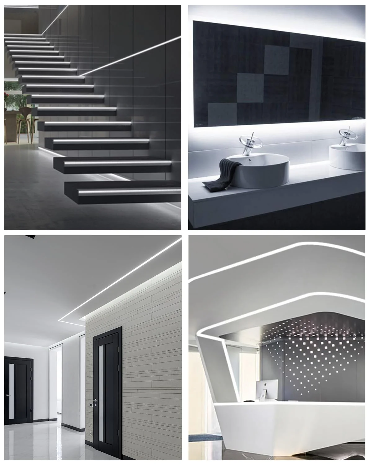 ALITOVE 32.8ft COB Led Strip Light White 6500K Super Bright 24V LED Rope Lights with Remote Dimmable 3200LEDs CRI90+ Uniform Glow LED Tape Light for Mirror Under Cabinet Living Room Study Wardrobe 32.8FT 24V Daylight White(With Power) - Image 7