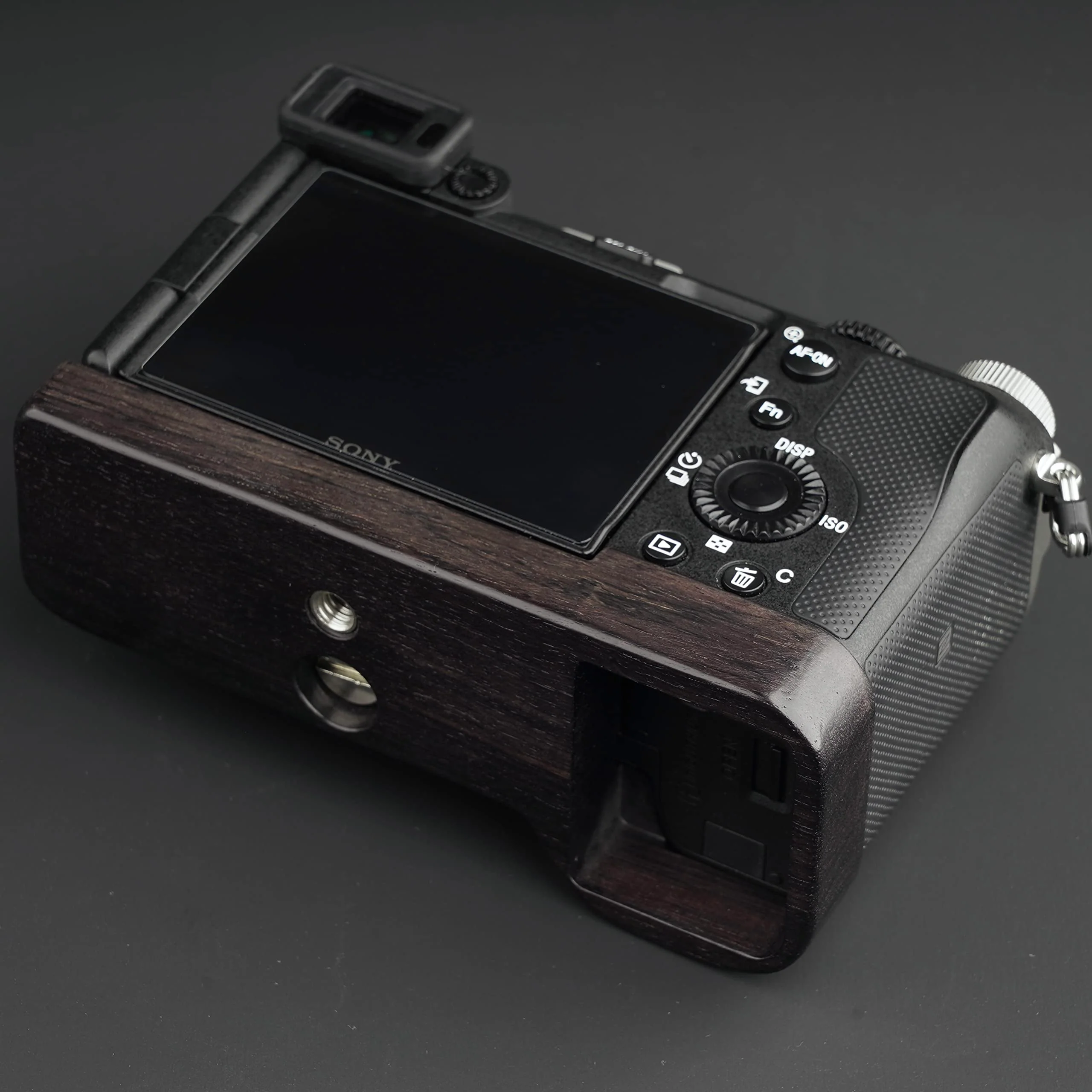 All Wood Wooden Camera Hand Grip Baseplate Base Protecter Handmade Light Weight for A7C ILCE-7C Alpha 7c Ebony - Image 5