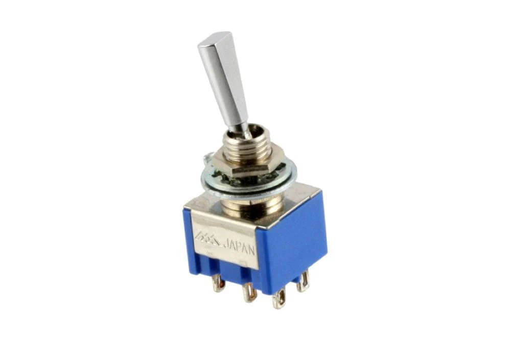 Allparts On Off On Mini DPDT Switch - Chrome Chrome On Off On Mini Switch