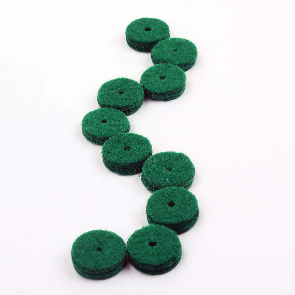 Alnicov 22MM Piano Felt Front Rail Regulating Punchings Green Keyboard Balance Washers Repair Parts Pack of 90 - Image 3