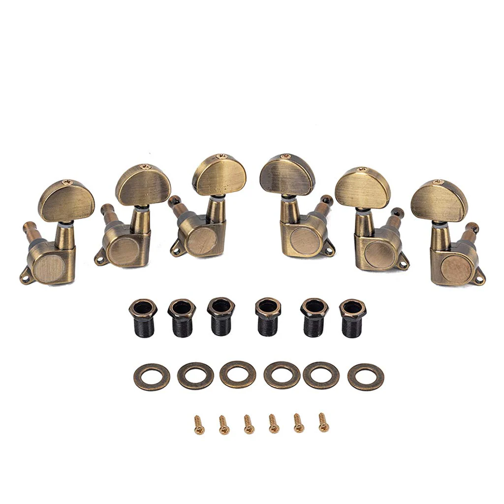 Alnicov 6PCS 3L3R Guitar String Tuning Pegs,Sealed Machine Heads Tuners Kit,for Acoustic Guitars - Image 2