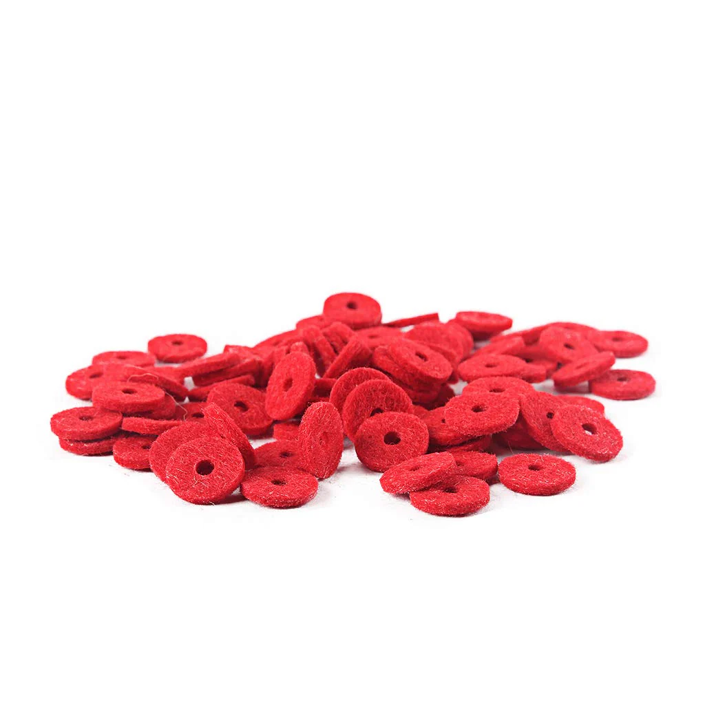 Alnicov 90PCS 12.5MM Piano Felt Front Rail Regulating Punchings Red Keyboard Balance Washers Repair Parts - Image 2